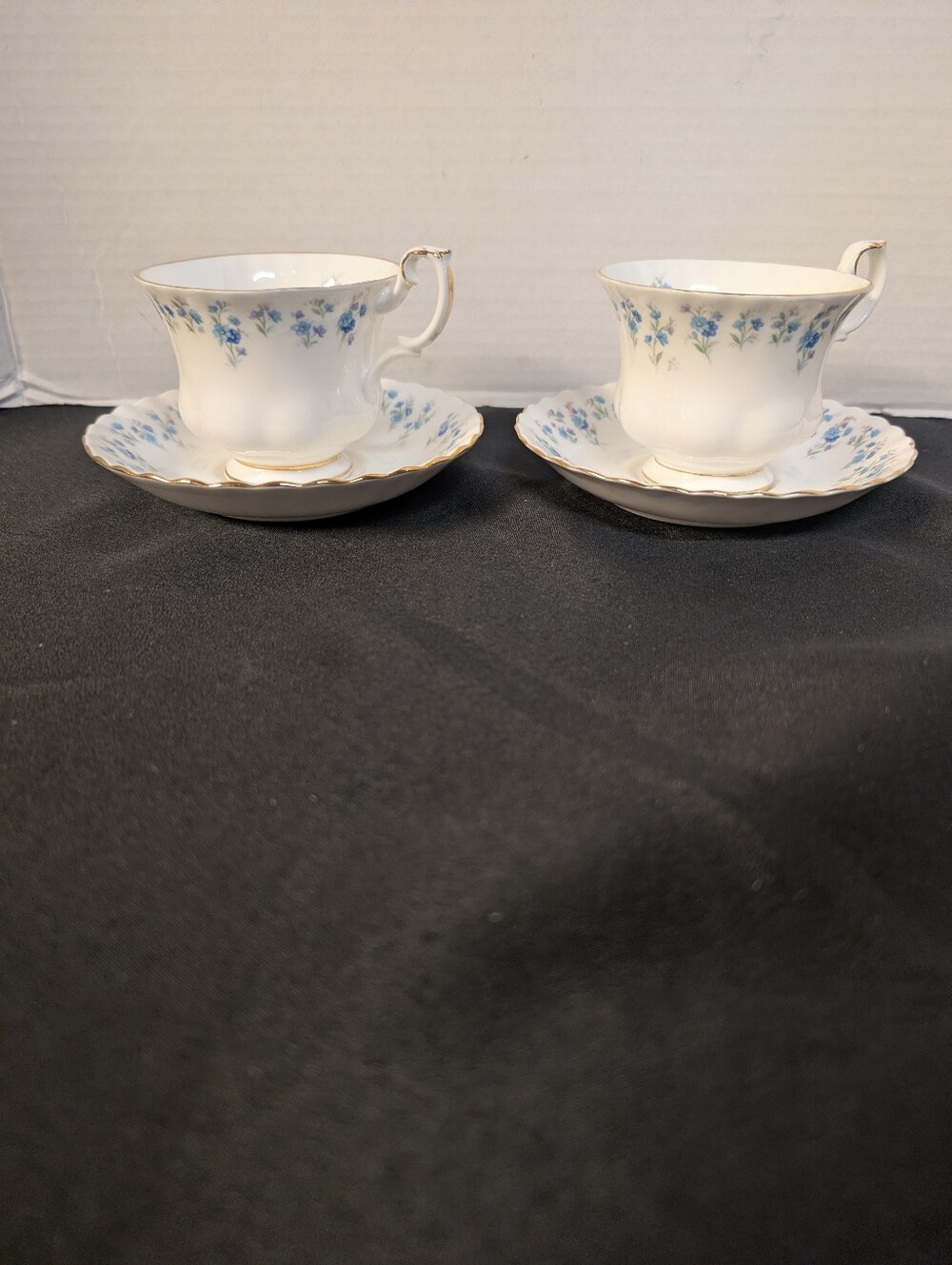 ROYAL ALBERT Memory Lane floral tea cup and saucer set of 2 china England Lot